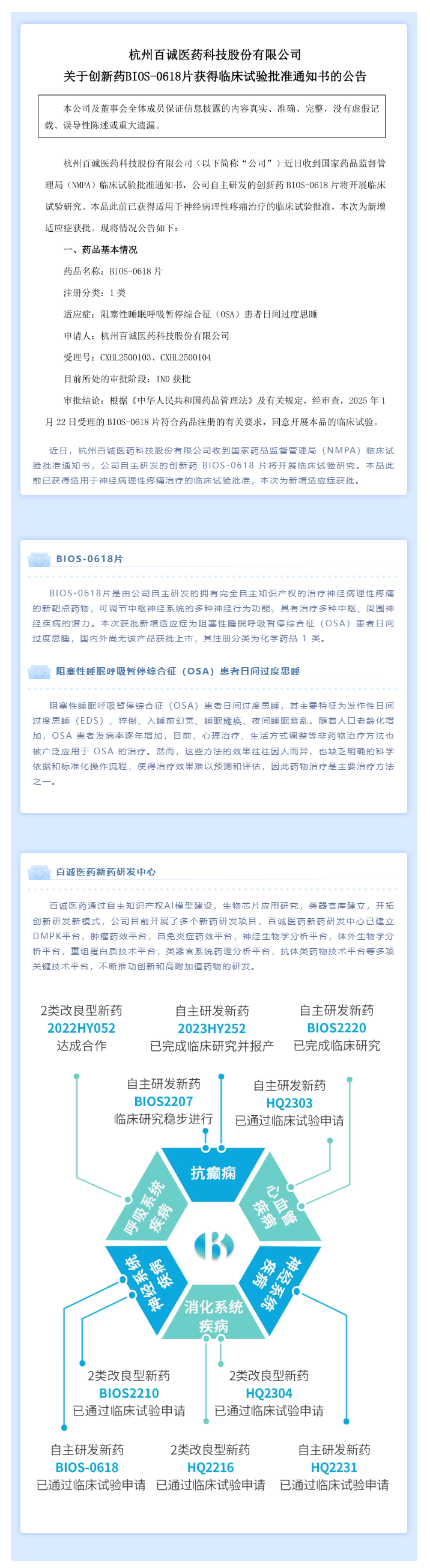 新增適應癥！百誠醫(yī)藥創(chuàng)新藥BIOS-0618片臨床試驗申請獲NMPA批準.png